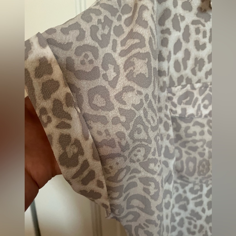 Belle Kim Gravel Animal Print Button Down - Picture 6 of 7